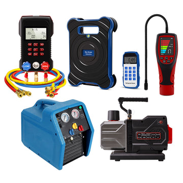Aprvtio AHTS-200 PRO Li Air Conditioning Service Tool Set, Lithium Battery 6CFM CFM Dual Stage Vacuum Pump, Refrigerant Leak Detector, Recovery Machine, Bluetooth Refrigerant Scale(Pre-order)